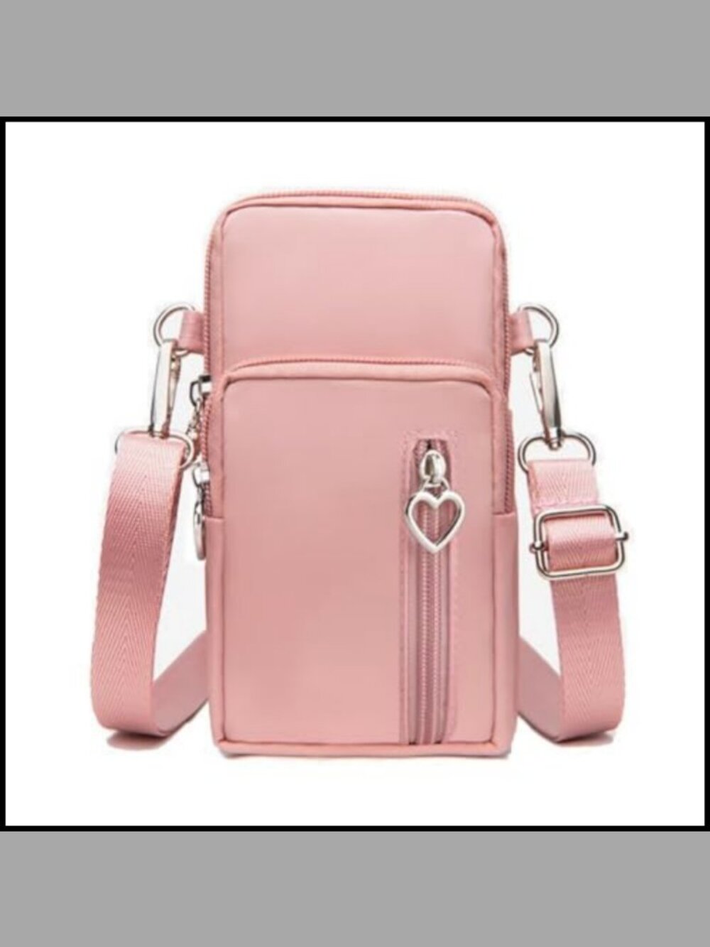Water Resistant Nylon Crossbody Cell Phone Bag Wristlet Adjustable Strap